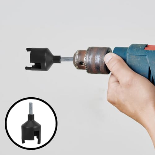 2 Pcs Self-Drilling Electric Fence Insulator Socket for Wood Post, Screw-in Insulator Adapter with Drill Chuck, Compatible with Agricultural Fencing and Livestock Containment