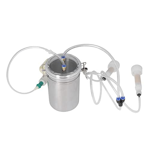 Goat Milking Machine Manual, 2L Cow Sheep Milking Pump Portable Stainless Steel Cattle Milking Machine Sheep Vacuum Goat Milker, for Home Small Farms