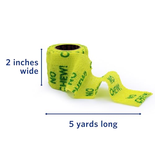 OVIK Health PetFlex No Chew – Flexible Self-Adhering Elastic Bandage for Wound Care – First Aid Wrap for Small Animals Like Dogs, Cats, and Other Pets - 2 inch, 36 Rolls - color: No Chew, size: 36 Count