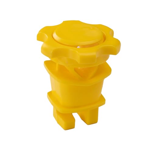 25 Pcs Yellow Rod Post Insulator, Electric Fence Insulators Screw Tight Round Fence Post Insulator, Electric Fence Wire Holding Insulator - size: 25