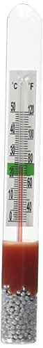 Penn-Plax Therma-Temp Standing Thermometer - Easy to Read - Accurate Aquarium Temperature Gauge with Weighted Base for Upright Placement - Safe for Freshwater & Saltwater Tanks - Clear, 4.25 Inches - size: 4.25 inches (Pack of 1), style: Clear