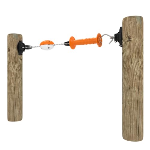 Gallagher Electric Bungy Gate Kit | Adjustable 11.5ft to 23ft Electric Fence Gate for Livestock and Horses | Stainless Steel Conductors, Pinlock Insulator & Latch | Safe, Flexible, UV-Resistant Design