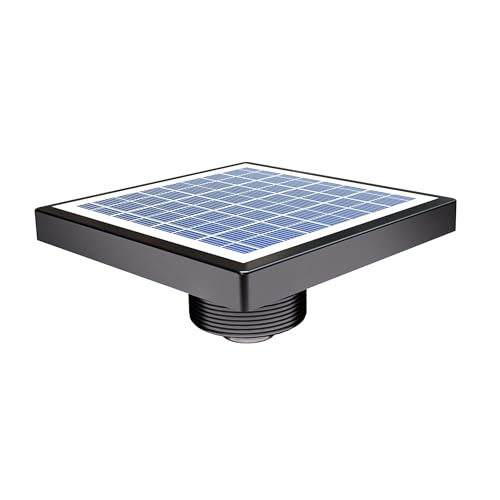 Quietcool UTF-SLR-04-L Solar Shed Fan with Light - Perfect for Backyard Sheds - Solar Powered - 3.5 Watt Solar Panel - No Wiring Required - style: UTF-SLR-04-L