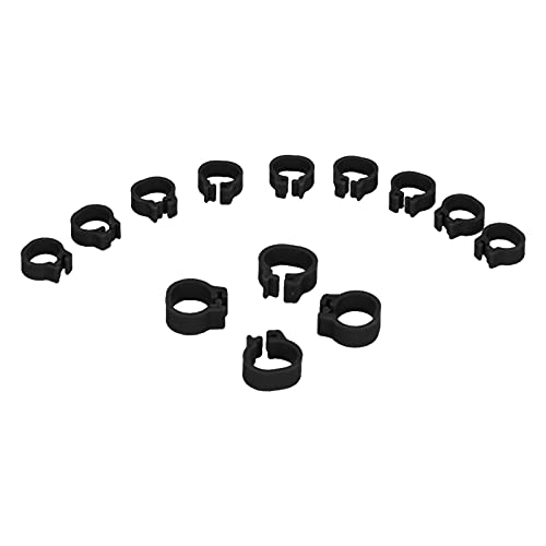 Zerodis 100PCS 8mm Leg Rings, Plastic Identification Bands for Pigeons, with Reusable Easy to Install for Poultry Dove Marking (Black) - color: Black