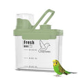 3 Qt/2.8 L Bird Seed Storage Container, Pet Food Container(1.6L, Green) | Good Sealing Performance, Portable Handle, with Measuring Cup/Lid, Desiccant Can Be Placed on the Top, BPA Free - color: 1.6L,/Green
