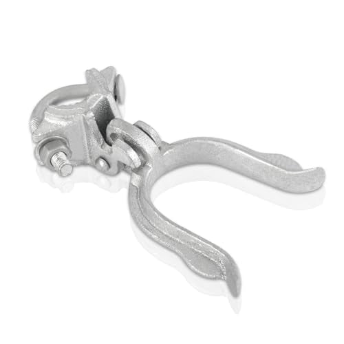 1-7/8" x 2-7/8" Chain Link Fence Gate Fork Latch | Commercial Heavy Duty - Malleable - Galvanized Gate Latch with Hole for Padlock (1-7/8" x 2-7/8") - size: 1-7/8" x 2-7/8"
