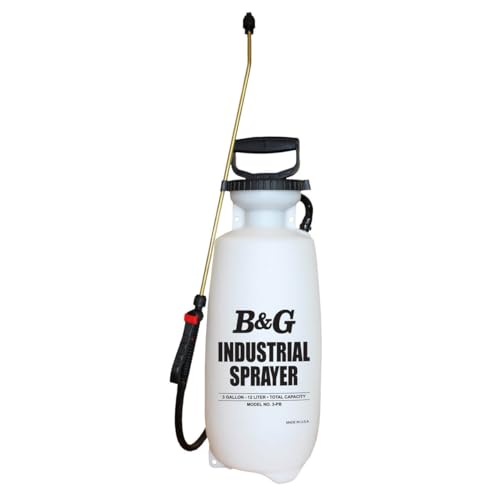 B&G PB Industrial Heavy-Duty Sprayer – 2 Gallon – Chemical Resistant Sprayer with Brass Extension & Viton Seals – Professional Janitorial & Sanitation Grade - size: 2-Gallon