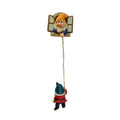 Gnome Statue of a Gnome Climbing a Rope with Glow-in-the-Dark Feature, Wall Decoration (Yellow) - color: Yellow