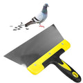 Cunguv Large Pigeon Droppings Scraper Bird Poop Remover Stainless Steel Bird Droppings Cleaning Scraper - size: 9.4 inch