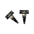 HLMOptimo Heavy Duty T Hinge Tee T Strap Shed Gate Barn Fence Door Hinge Wrought Rustproof All Size Black (2 pcs, 4 inch) - size: 4 Inch, style: 2 pcs