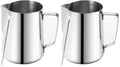 Nicunom Milk Frothing Pitcher 32oz, 304 Stainless Steel Steaming Pitchers 900ml Milk Frother Cup with Art Pen, Espresso Cappuccino Latte Art Barista Coffee Accessories (Pack of 2) - size: 32oz (Pack of 2)