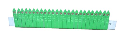 Zip Wing Bands Numbered - NOT Stamped Aluminum Chicken Pheasant Poultry Duck Wing Identification Tags (100, Neon Green) - color: Neon Green