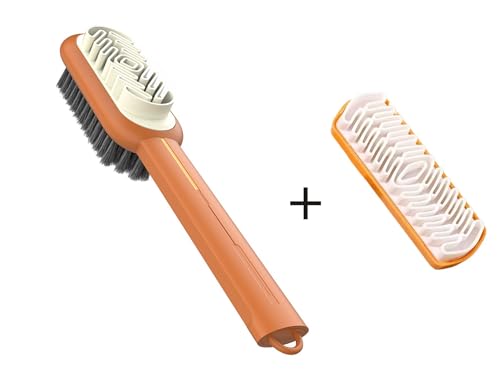 2 in 1 Scrub Suede Shoe Brush and Rubber Polish Eraser with Soft Plastic Bristles for Suede（Includes 1 Suede Shoe Brush）