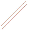 GOUNENGNAIL- 4' Grounding Rod - 3/8" Copper Ground Rod with Wire Clamp | Great for Electric Fences, Antennas,Satellite Dishes,and other Grounding Needs (2, 3/8''x4')