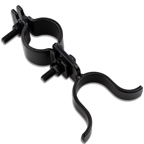 Chain Link Fence Gate Latch, 1-3/8"x1-3/8", with Padlock Hole and Mounting Hardware, Black (Black) 2 Packs - color: Black