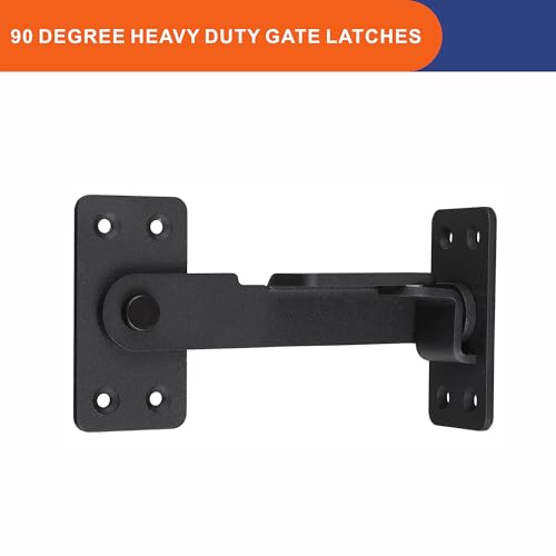 Flip Latch Lock,90 Degre Heavy Duty Gate Latch with Padlock Hole,Safety Door Bolt Latch Lock,Barn Door Lock Suitable for Wooden Fences,cabinets, bathrooms, Toilets, Windows, etc. - size: 1 Piece