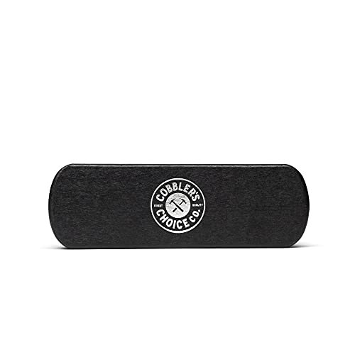 Cobbler's Choice Horsehair Shoe Brush - Premium Shoe Shine & Polish Brush | Horsehair Brush for Shoes & Boots - Buffs, Shines & Cleans Leather with a Concave Beech Wood Handle for a Comfortable Grip - color: Black