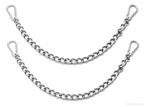 12 inches Stainless Steel Horse Curb Chain Hackamore Chain 2 Pack - size: 2 pack, style: Hackamore
