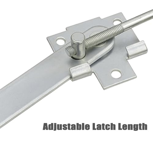 2PCS Zinc Barn Door Jamb Latch with Hook 7" Cam Latch Sliding Door, Keeping Doors Tight, Adjustable Latch Length, National Hardware Cam Action Jamb Latch