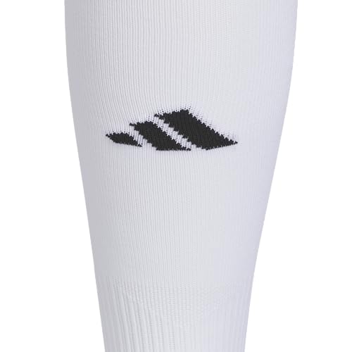 adidas Unisex Metro Soccer Socks or Calf Sleeves (1 Pair) Over-the-Calf | Unisex, 1-Pack, Cushioned Impact Zones, Moisture-Wicking, Calf Compression, Versatile Layering, Game & Practice Ready - color: White/Black/Calf Sleeve, size: Large, style: Calf Slee