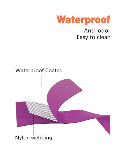 Waterproof Martingale Collar for Dogs,Easy to Clean Dog Collars with Safety Quick Release Buckle,Rubber Collar for Medium Large Dogs Walking Training (Purple, S (13.4-16.5inch)) - color: Purple, size: S (13.4-16.5inch)