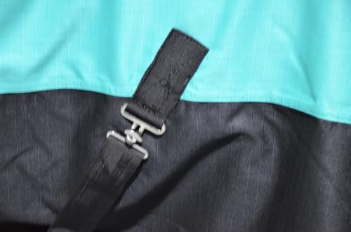 1200D Waterproof Medium Weight Poly (250g Fill) Horse Winter Turnout Blanket with Standard Neck AT010002TQ-66 - color: TURQUOISE, size: 66"