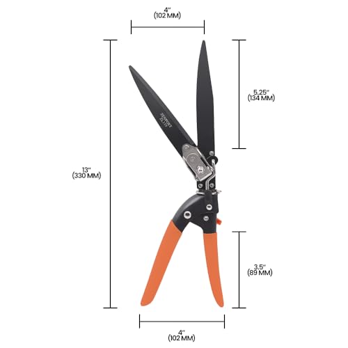 Zenport Grass Shears ZL119 Landscape Grass Shears, Adjustable, Heavy Duty, Twin 4.5-Inch Carbon Steel Blades