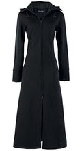 Womens Raven Coat Black Gothic Full Length Long Steampunk - size: Medium