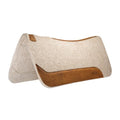 Weaver Equine 33" x 32" Contoured Wool Blend Felt Horse Saddle Pad, Shock Absorbing Western Saddle Pad for Protection, Durable Equine Supplies, ‎Tan - size: 33" L x 32" W - 3/4" Thick