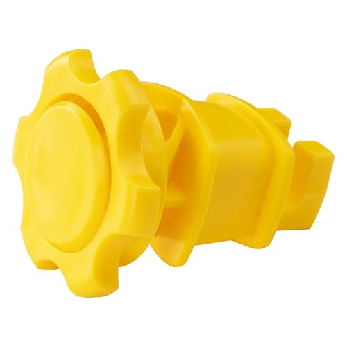 50 Pcs Yellow Rod Post Insulator, Electric Fence Insulators Screw Tight Round Fence Post Insulator, Electric Fence Wire Holding Insulator - size: 50