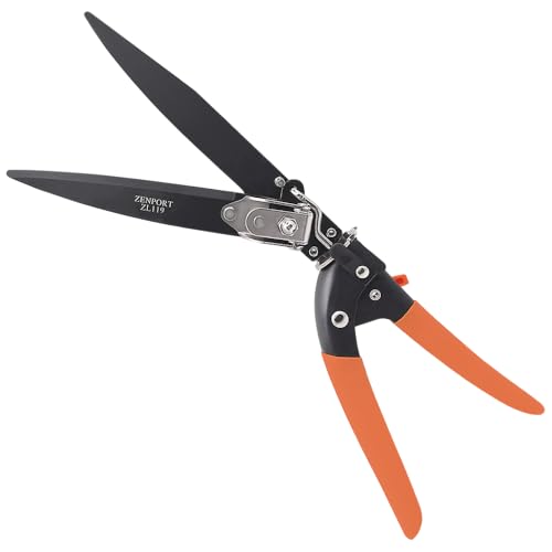 Zenport Grass Shears ZL119 Landscape Grass Shears, Adjustable, Heavy Duty, Twin 4.5-Inch Carbon Steel Blades