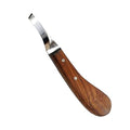 Hoof Knife Single Sided Edge Curved Blade – Stainless Steel Curved Blade Farrier Tool with Wooden Handle, Multipurpose Hoof Trimming Knife for Livestock, 3-Inch Blade, 8.5-Inch Overall - style: Curved Blade - RH