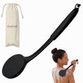 Lotion Applicator for Back with Long Non-Slip Handle, Non-Absorbent Silicone Pad, Easy-to-Clean Body Applicator for Sunscreen, Moisturizer & Self Tanner, Includes Travel Pouch