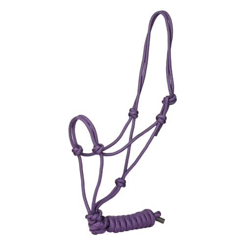 TuffRider Rugged Rope Halter with Matching 6 Foot Lead - color: Violet