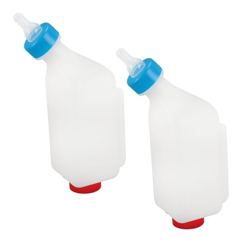 Calves Nurser Bottles Hanging Cow Lamb Milk Feeding Bottle with Caps Snap On Handles