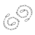 2PCS Stainless Steel Gate Chain Lock - 24 Inch Chain Link with Double-Ended Carabiners for Outdoor Fence and Metal Gates - Secure Gate Latches and Locks for Cow, Horse, Dog, Pet Cages - size: 2 Pack