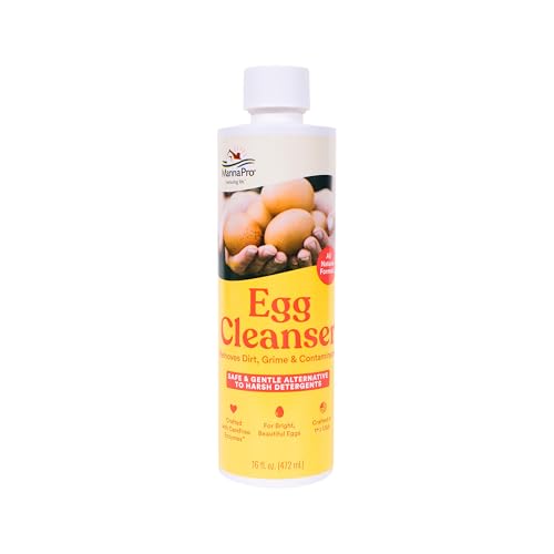 Manna Pro Egg Cleanser Natural Enzyme Wash for Fresh Eggs, 16 oz | Natural Enzyme Egg Wash, Cleans Fresh Eggs, Gentle Formula for Backyard Flocks, Ready-to-Use 16 oz Bottle - size: 16 Fl Oz (Pack of 1)