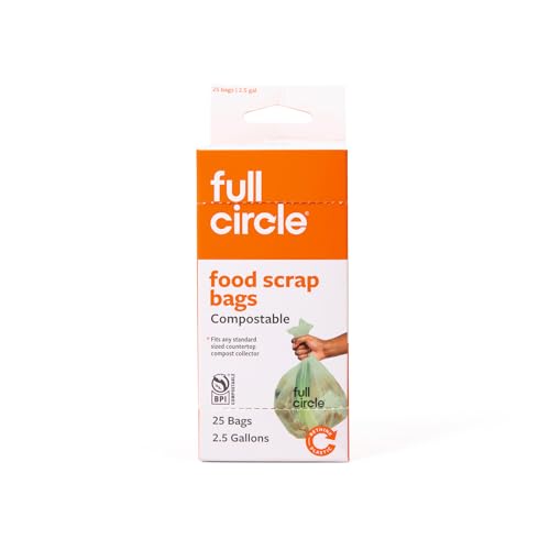 Full Circle Compostable Food Waste Bags 2.5 Gallon 25ct, Extra Thick - size: 2.5 Gallon