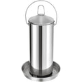 RYFT 8.8 lb Chicken Feeder, Stainless Gravity-Fed No Waste Poultry Feed, Weatherproof Construction with Handle for Chicken Coops, Duck Farms, and Goose Farms - size: 8.8lbs