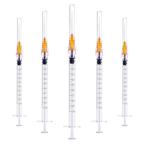 1mL/cc Disposable Luer Lock Syringe 25G 1 inch for Lab Use, Individually Wrapped,Pack of 50 - style: 1ml-25G-1" (Luer Lock)