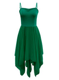 Women's Lyrical Dance Costume Halter Lyrical Dance Dress Irregular Hem Ballet Contemporary Dancewear - color: B27-green, size: X-Small