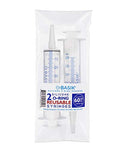 BASIK 60mL Catheter Tip Syringe, Silicone O-Ring, Reusable,2-Pack with Caps | Reusable with smooth-gliding silicone O-ring. Ideal for pet feeding (exotic birds), DIY crafts, liquid measurement, and more. - size: 2 Count (Pack of 1)