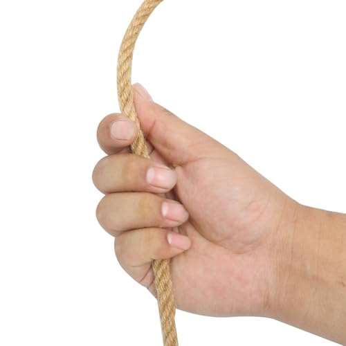 Hemp Rope, 1/3 Inch, 100 Feet - Twisted Jute Rope for Deer, Tug of War, Nautical Crafts, Home Decor, Gardening, Bundling, DIY Ornaments - size: 100Ft, style: 1/3 Inch