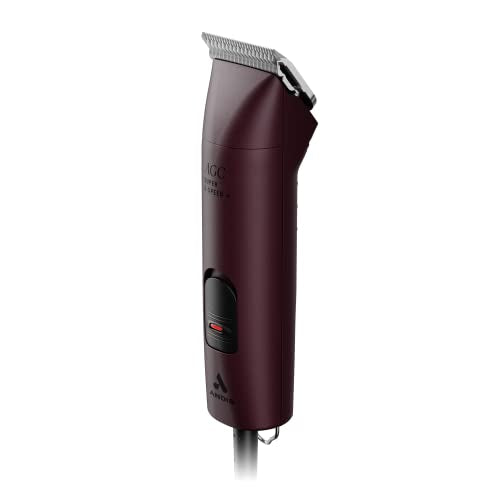 Andis Professional UltraEdge Super 2-Speed Detachable Blade Dog/Pet Clipper, Rotary Motor with Shatter-Proof Housing, Runs Calm & Silent, 14-feet Cord, for All Dog Coats & Breeds, 120 Volts, Burgundy | Rotary Motor with Shatter-Proof Housing, Runs Calm &