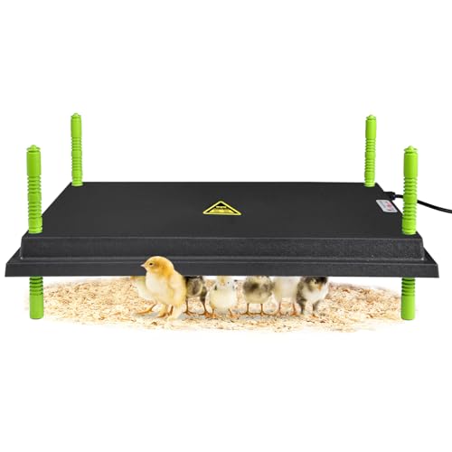 Chick Brooder Heater Plate for Up to 50 Baby Chicks Ducks | 16"x22" Brooder Plate for Chicks, Adjustable Height, Energy Saving, 50W, 110V - size: 22"L x 16"W