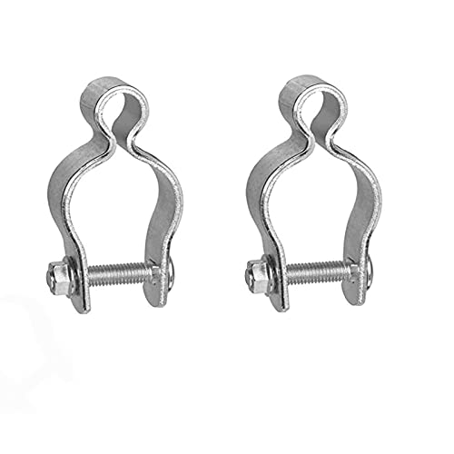 2 Pack 1-5/8inch Chain Link Fence Frame Gate Post Hinge/Galvanized Steel Zinc Plated Pipe Gate Hinge for 1-5/8 Outside Diameter Post/Pipe, Nut/Bolt Included for Hinge - size: 1-5/8 Inch