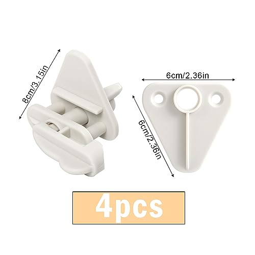 NQEUEPN Pontoon Gate Latch Replacement Kit, 4pcs Pontoon Gate Latch Fits 1-1.25 inch Square Frames Boat Door Latches Fits Left and Right Hinged Doors Includes Hardware | Pontoon Gate Latch Fits 1-1.25 inch Square Frames Boat Door Latches Fits Left and Rig