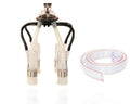 200cc Cow Milking Machine Cluster Assembly, Acrylic Teat Cup Shells, Extra Small 20mm Silicone Liners, 3-Way Milk and Pulsator Hose, Complete Milking Unit