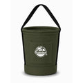 Graintex Tapered Canvas Bucket 12"x10"x15", Utility Tool Bucket One Inside Pocket, Reinforced Base & Carry Handle, Ripstop Canvas - Hunter Green - color: Hunter Green