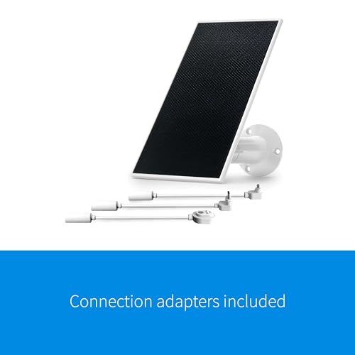 Arlo Solar Panel Charger (White), Arlo Certified Accessory, Weather Resistant, Easy Install (2025 Released), Works with: Essential Series, Go 2, Pro 3/4/5S/6/6 XL, Ultra Series, Wireless Floodlights - color: White